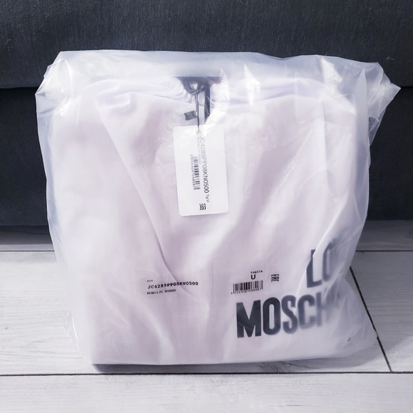 Love Moschino Pebble Red Drawstring Backpack main image 8